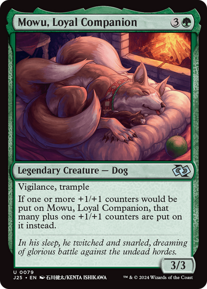 Mowu, Loyal Companion (Anime) [Foundations Jumpstart] Magic: The Gathering