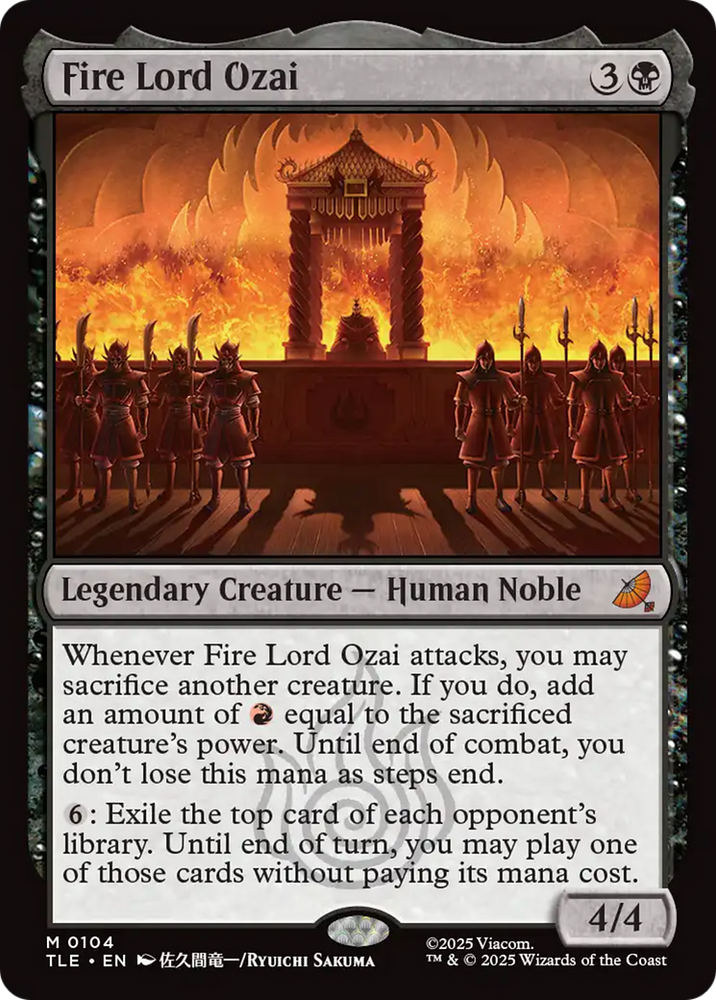 Fire Lord Ozai [Avatar: The Last Airbender: Eternal-Legal] Magic: The Gathering