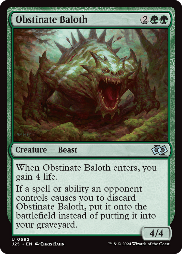 Obstinate Baloth [Foundations Jumpstart] Magic: The Gathering