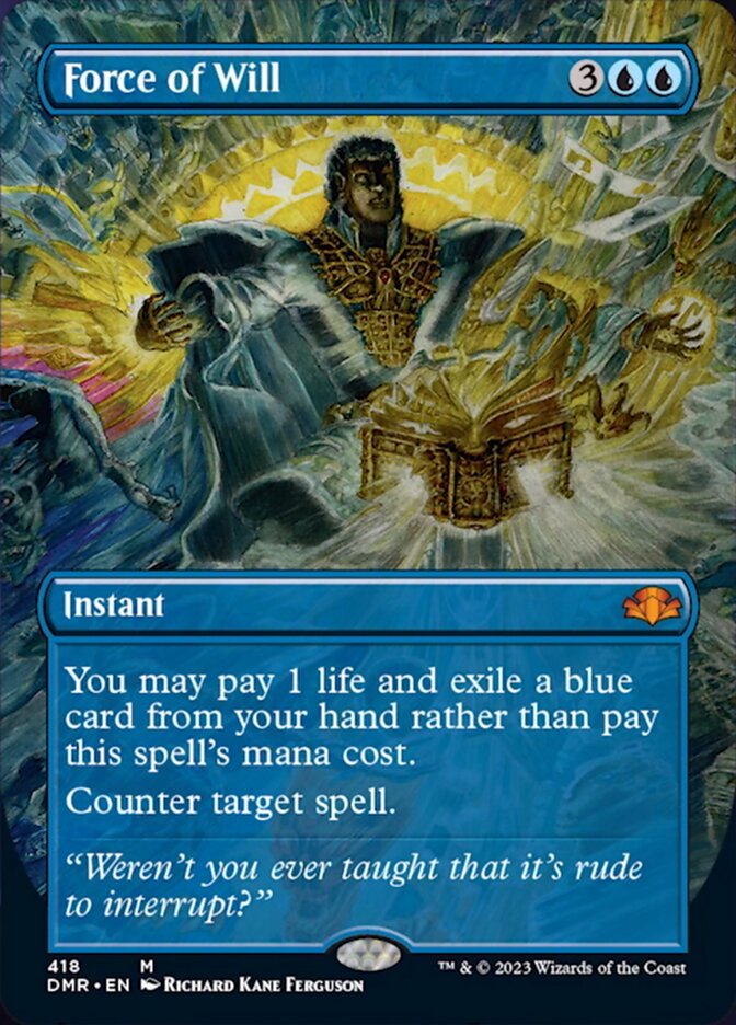Force of Will (Borderless Alternate Art) [Dominaria Remastered] Magic: The Gathering