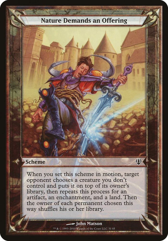 Nature Demands an Offering (Schemes) [Archenemy Schemes] Magic: The Gathering