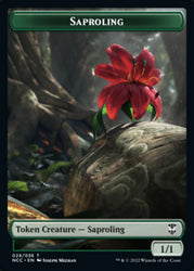 Beast // Saproling Double-Sided Token [Streets of New Capenna Commander Tokens] Magic: The Gathering