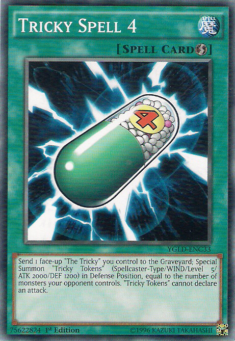 Tricky Spell 4 [YGLD-ENC33] Common Yu-Gi-Oh!