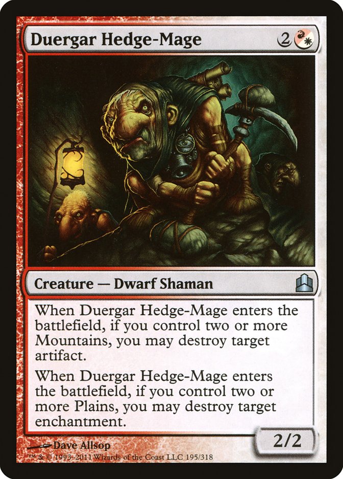 Duergar Hedge-Mage [Commander 2011] Magic: The Gathering