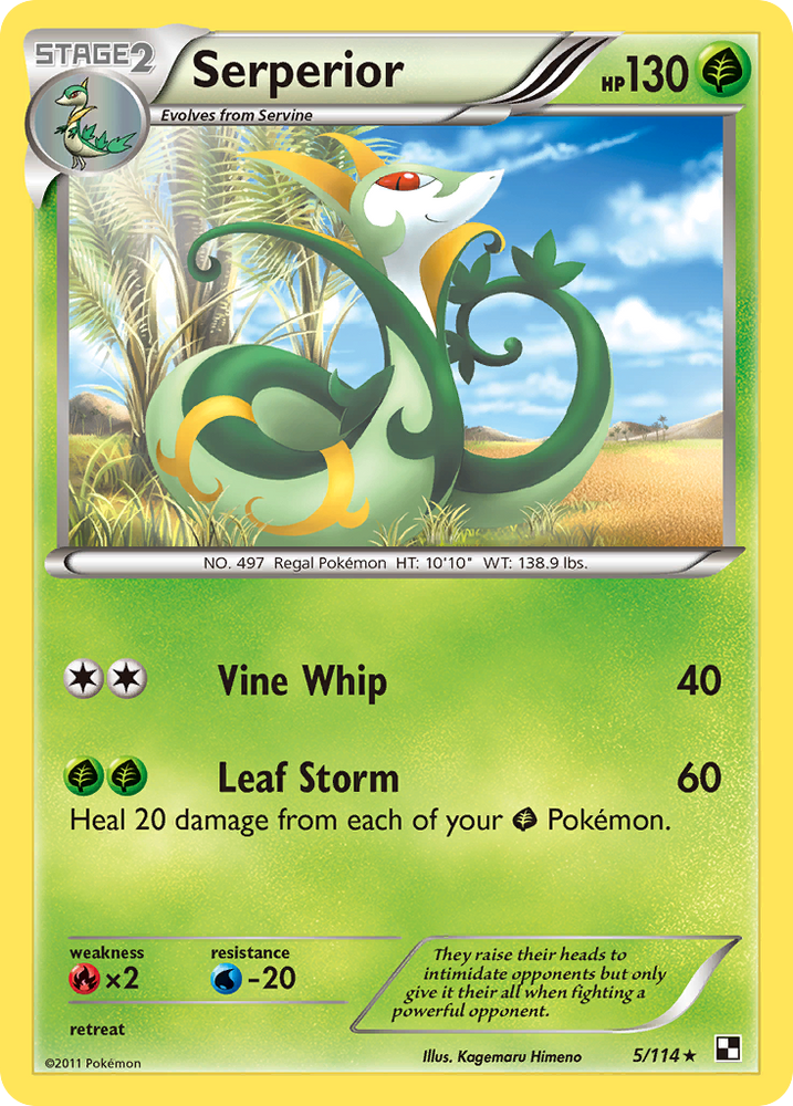 Serperior (5/114) (Green Tornado) (Theme Deck Exclusive) [Black & White: Base Set] Pokémon
