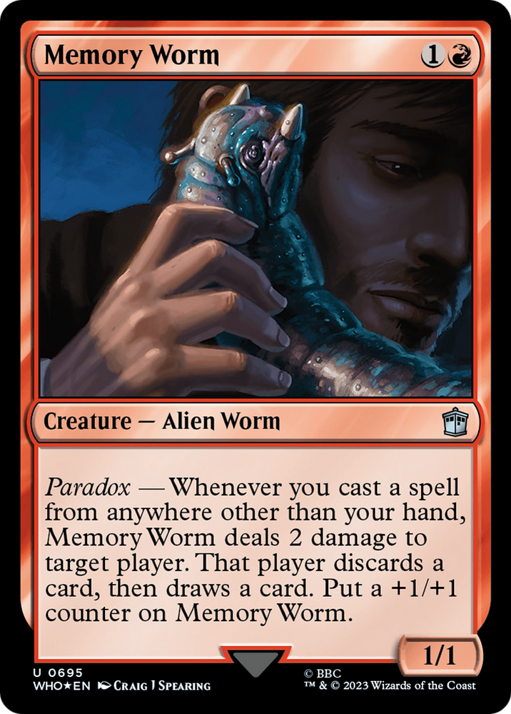 Memory Worm (Surge Foil) [Doctor Who] Magic: The Gathering