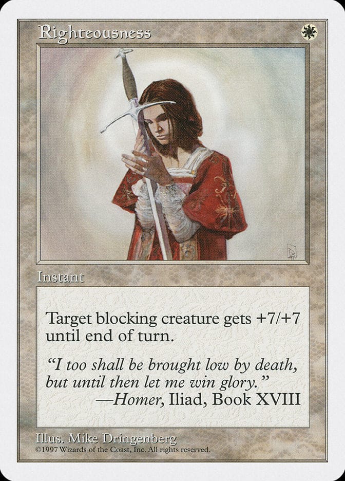 Righteousness [Fifth Edition] Magic: The Gathering
