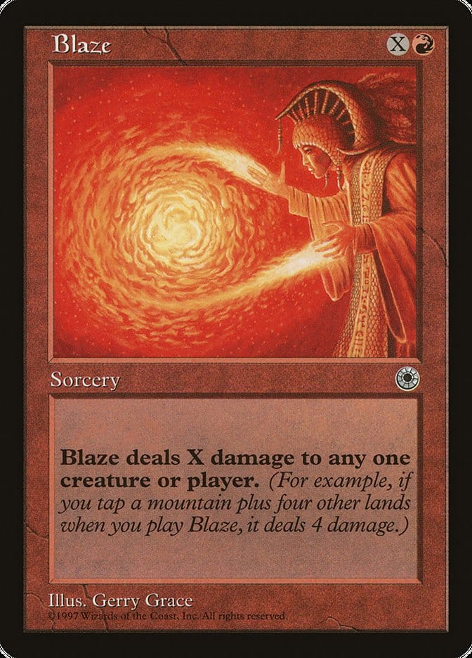 Blaze (No Flavor Text) [Portal] Magic: The Gathering