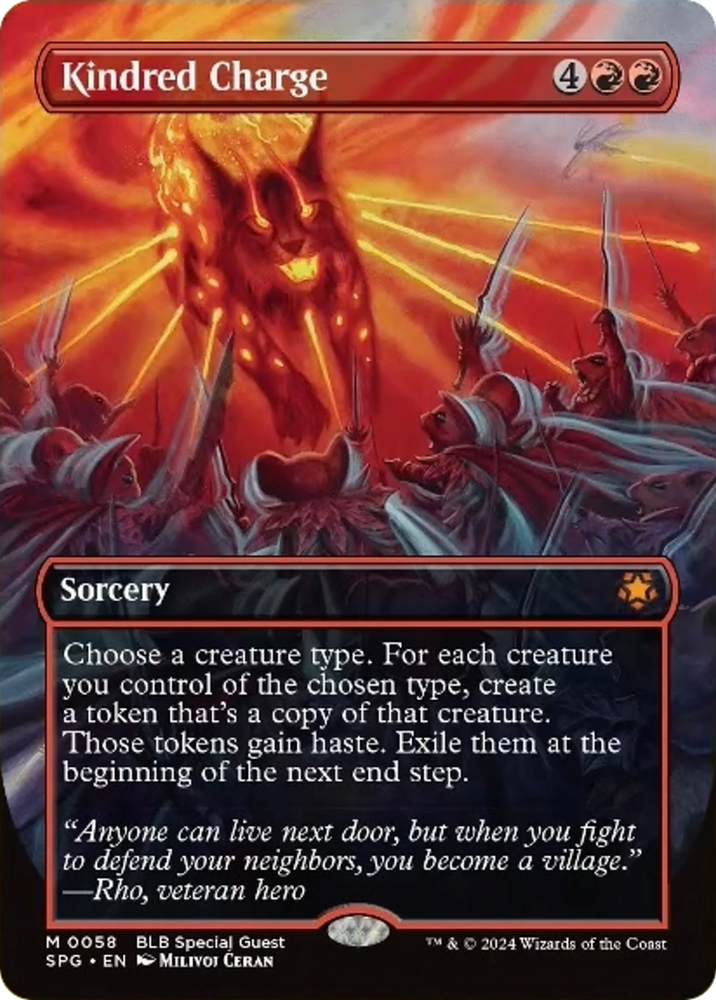 Kindred Charge (Borderless) [Bloomburrow Special Guests] Magic: The Gathering
