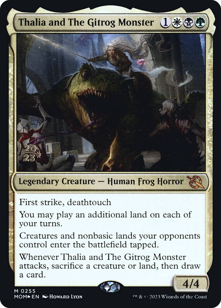 Thalia and The Gitrog Monster [March of the Machine Prerelease Promos] Magic: The Gathering
