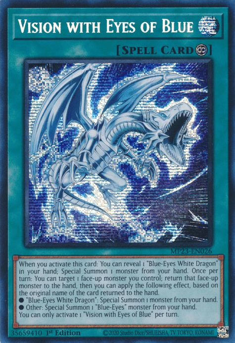 Vision with Eyes of Blue [MP23-EN026] Prismatic Secret Rare - Yugioh Cards For Your TCG Needs!