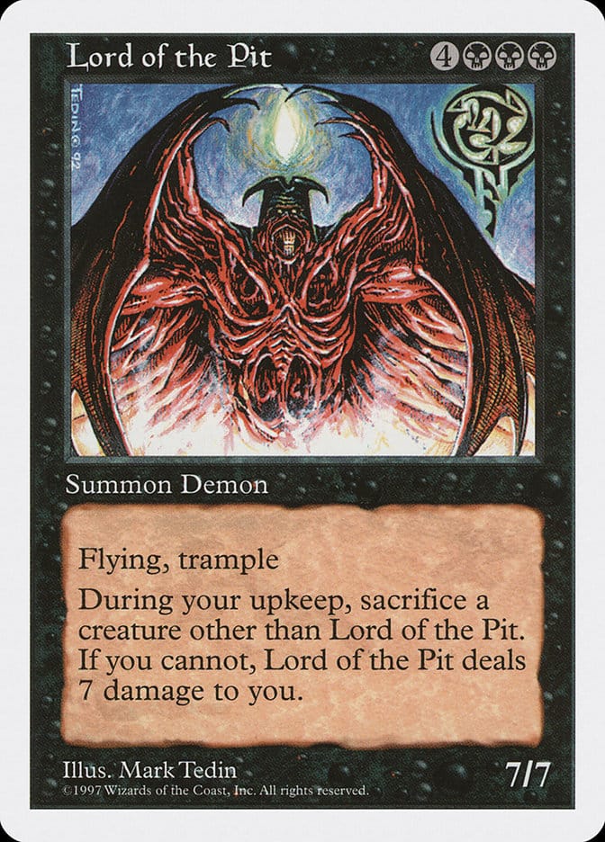 Lord of the Pit [Fifth Edition] Magic: The Gathering