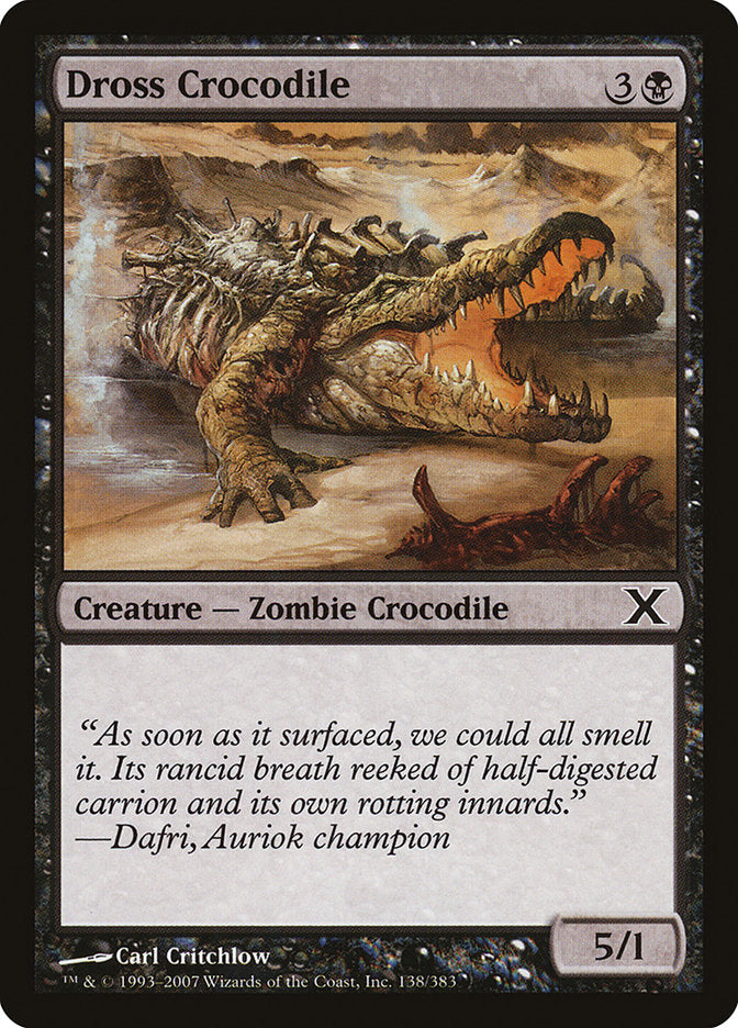 Dross Crocodile [Tenth Edition] Magic: The Gathering