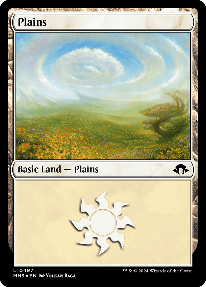 Plains (0497) (Ripple Foil) [Modern Horizons 3] Magic: The Gathering
