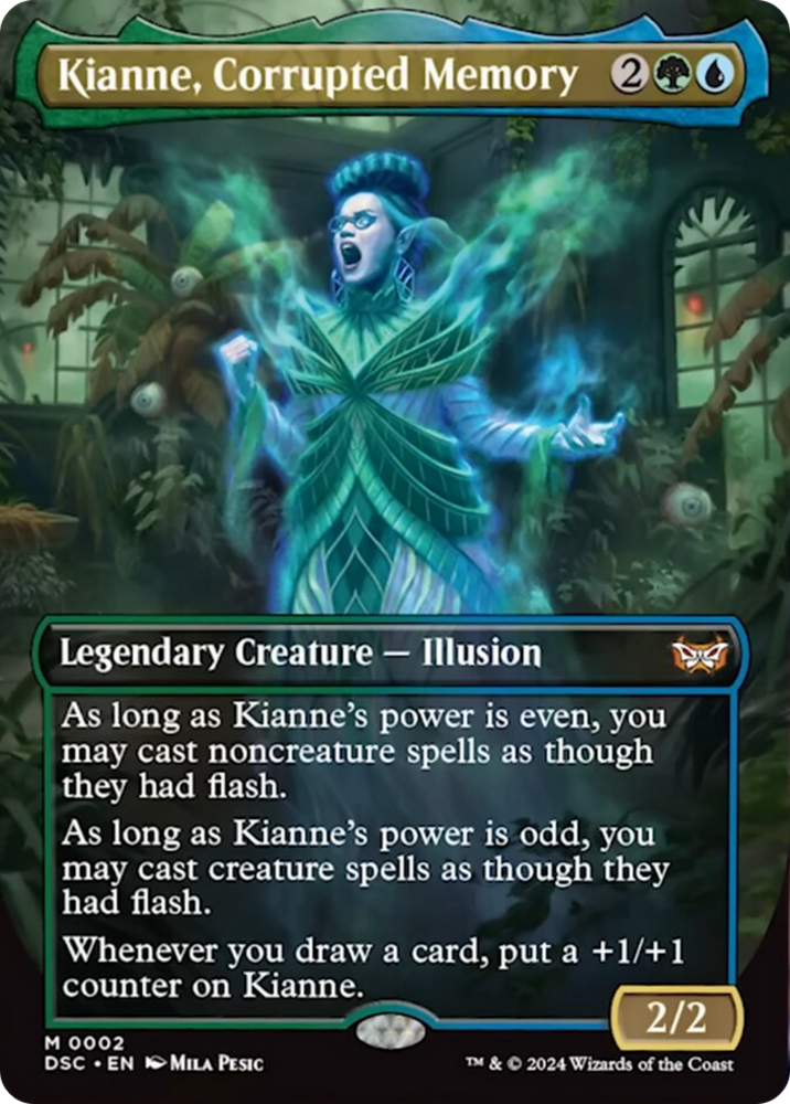 Kianne, Corrupted Memory (Borderless) [Duskmourn: House of Horror Commander] Magic: The Gathering