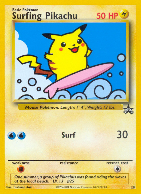 Surfing Pikachu (28) [Wizards of the Coast: Black Star Promos] Pokémon