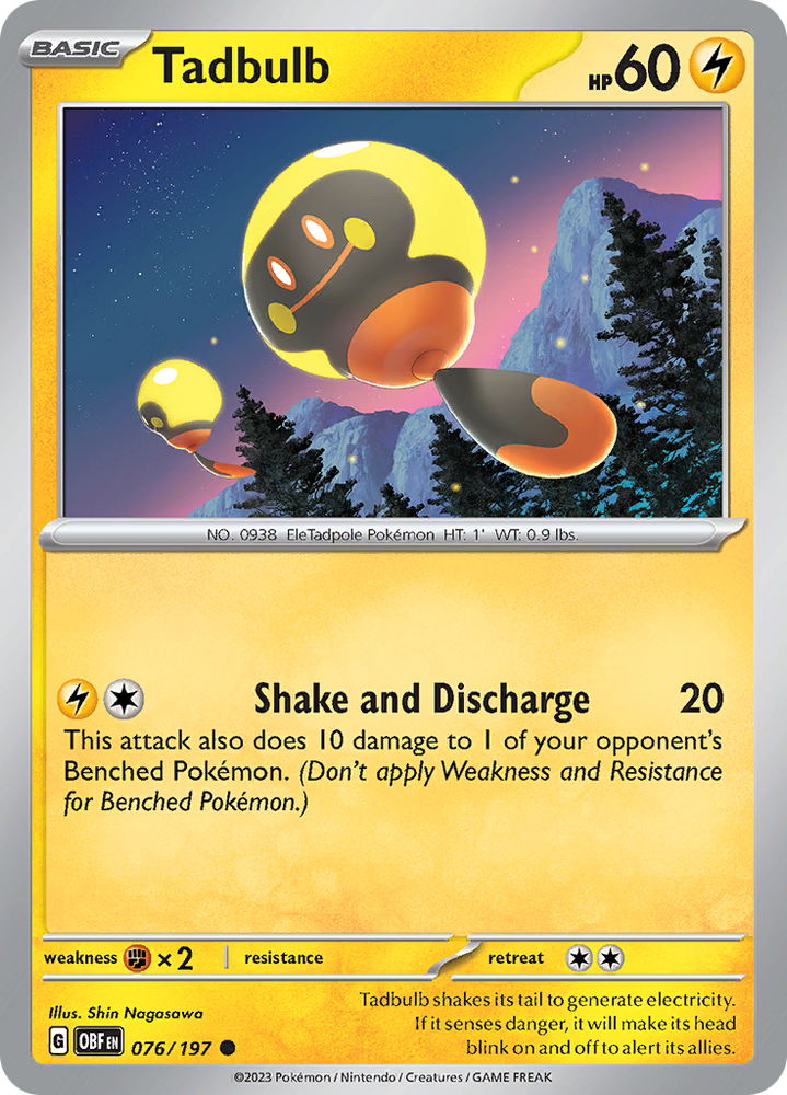 Tadbulb (076/197) [Scarlet & Violet: Obsidian Flames] Pokémon