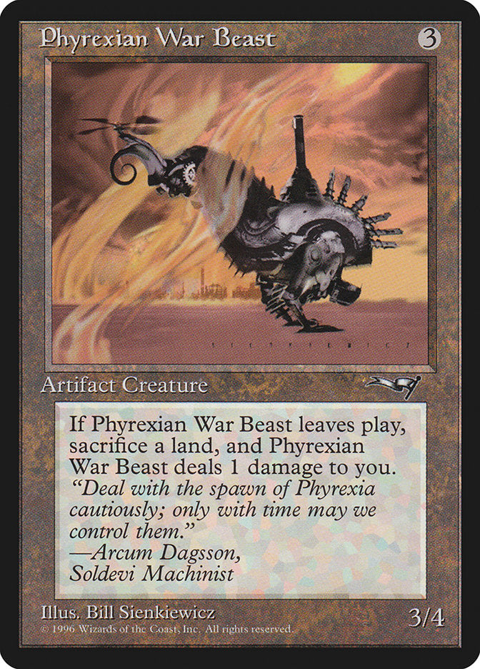 Phyrexian War Beast (Signature on Right) [Alliances] Magic: The Gathering