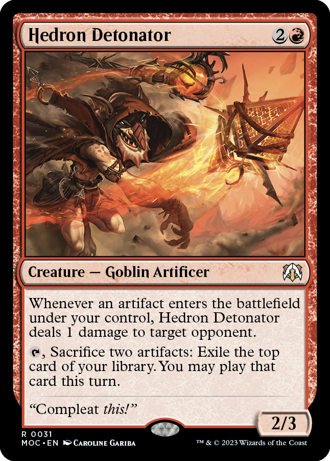 Hedron Detonator [March of the Machine Commander] Magic: The Gathering