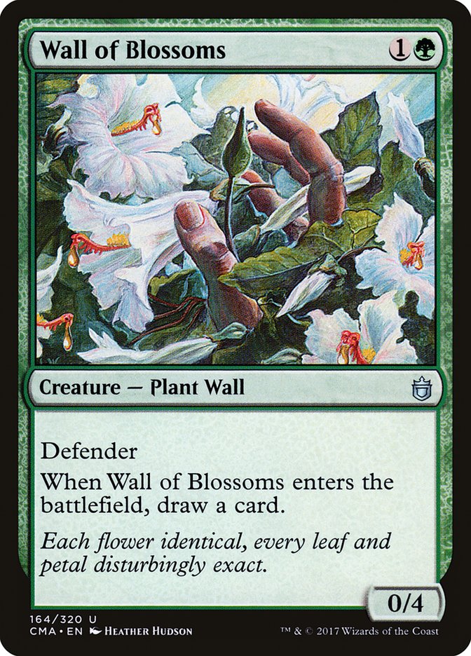Wall of Blossoms [Commander Anthology] Magic: The Gathering