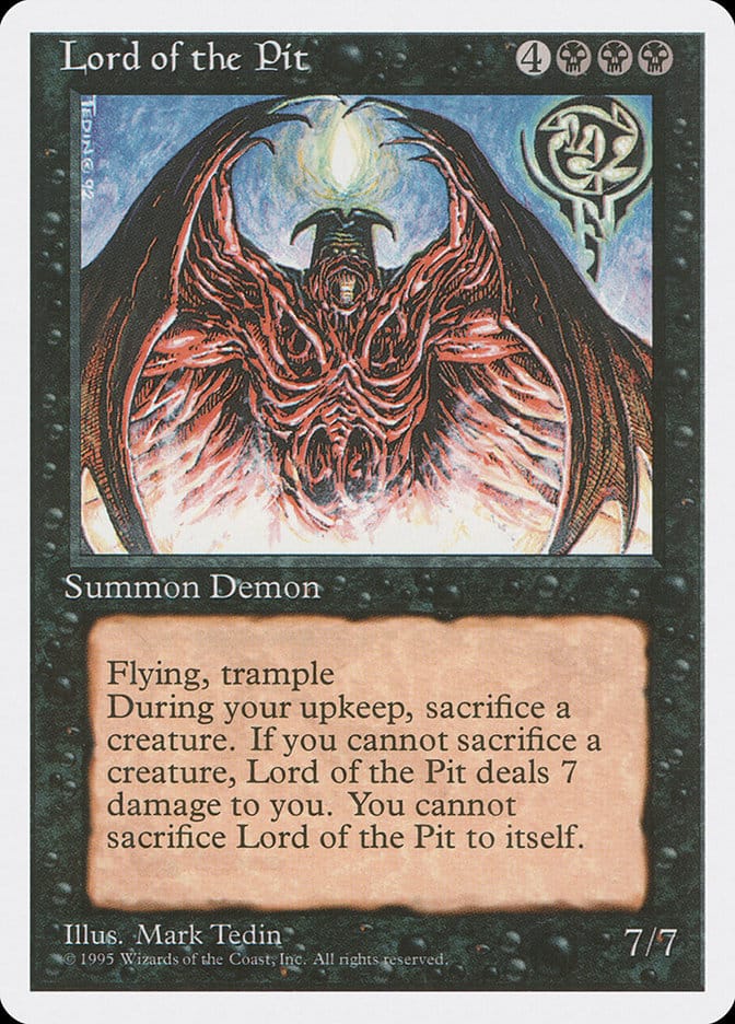 Lord of the Pit [Fourth Edition] Magic: The Gathering