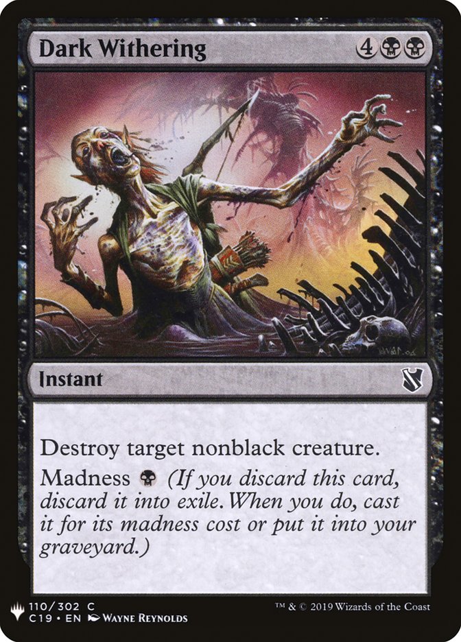 Dark Withering [Mystery Booster] Magic: The Gathering
