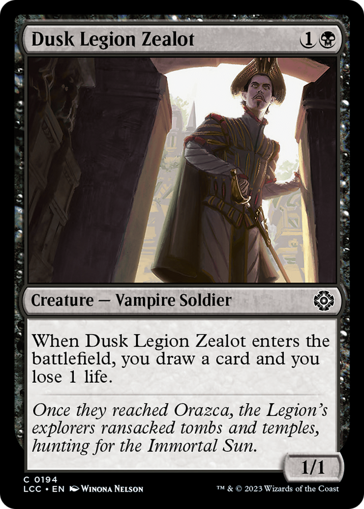 Dusk Legion Zealot [The Lost Caverns of Ixalan Commander] Magic: The Gathering