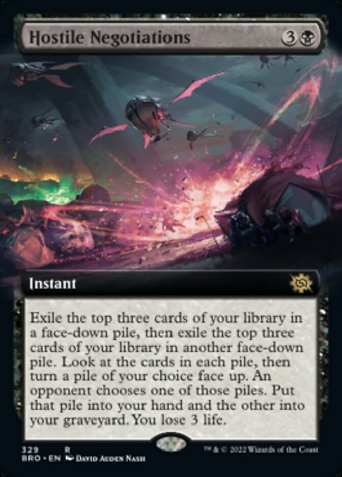 Hostile Negotiations (Extended Art) [The Brothers' War] Magic: The Gathering