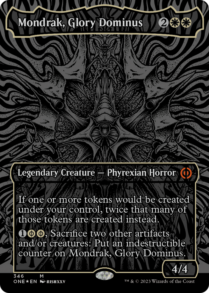 Mondrak, Glory Dominus (Oil Slick Raised Foil) [Phyrexia: All Will Be One] Magic: The Gathering