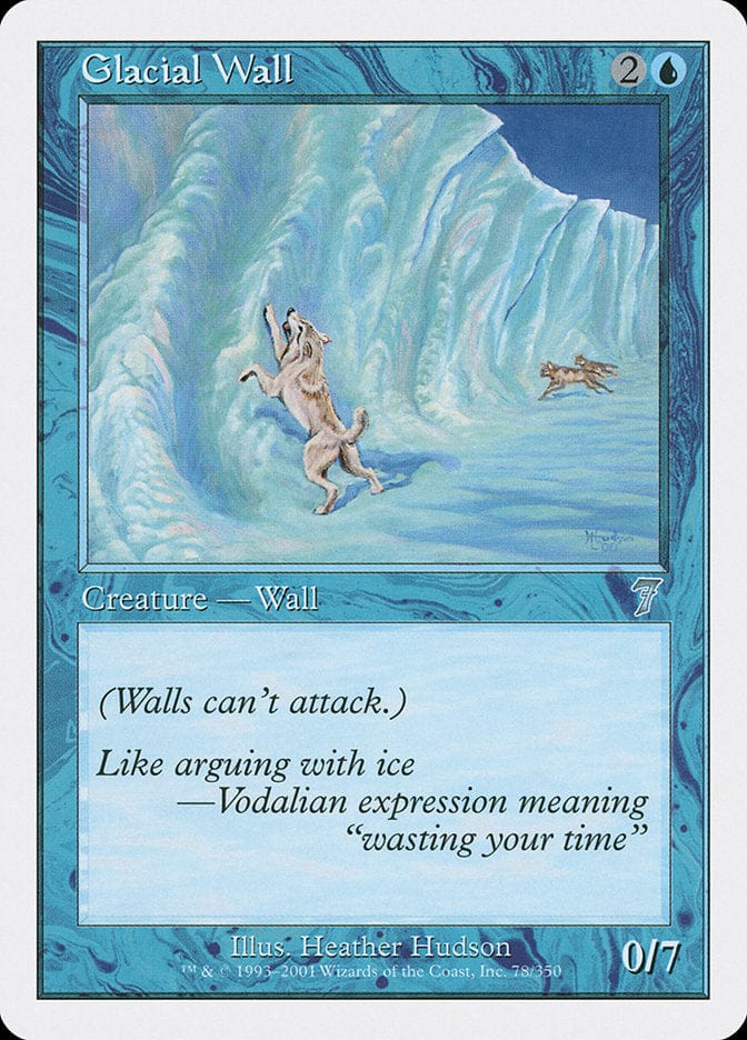 Glacial Wall [Seventh Edition] Magic: The Gathering