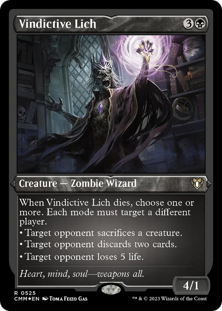 Vindictive Lich (Foil Etched) [Commander Masters] Magic: The Gathering