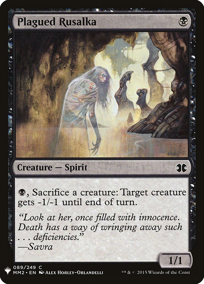 Plagued Rusalka [Mystery Booster] Magic: The Gathering