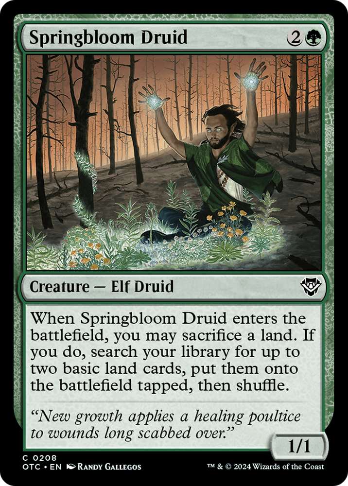 Springbloom Druid [Outlaws of Thunder Junction Commander] Magic: The Gathering
