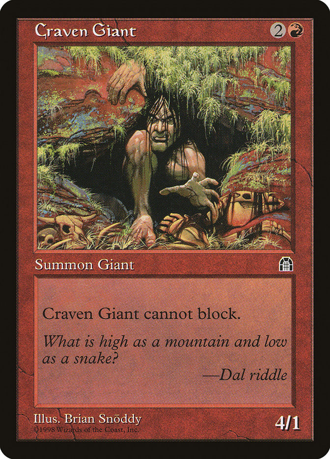 Craven Giant [Stronghold] Magic: The Gathering