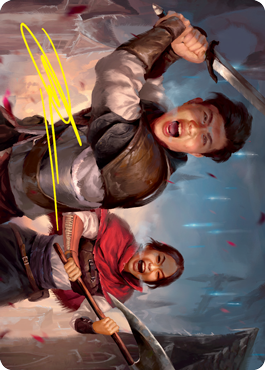 Daybreak Combatants Art Card (Gold-Stamped Signature) [Innistrad: Crimson Vow Art Series] Magic: The Gathering
