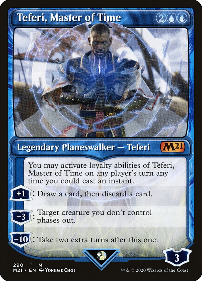 Teferi, Master of Time (Showcase) (290) [Core Set 2021] Magic: The Gathering