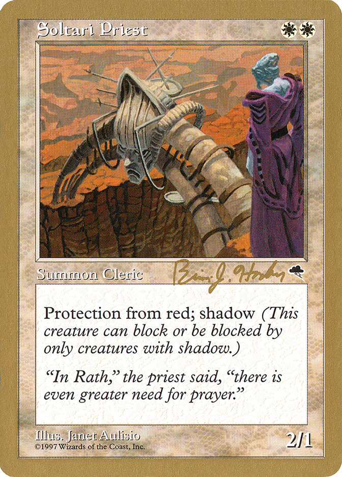 Soltari Priest (Brian Hacker) [World Championship Decks 1998] Magic: The Gathering