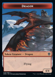 Saproling // Dragon Double-Sided Token [Dominaria United Tokens] Magic: The Gathering