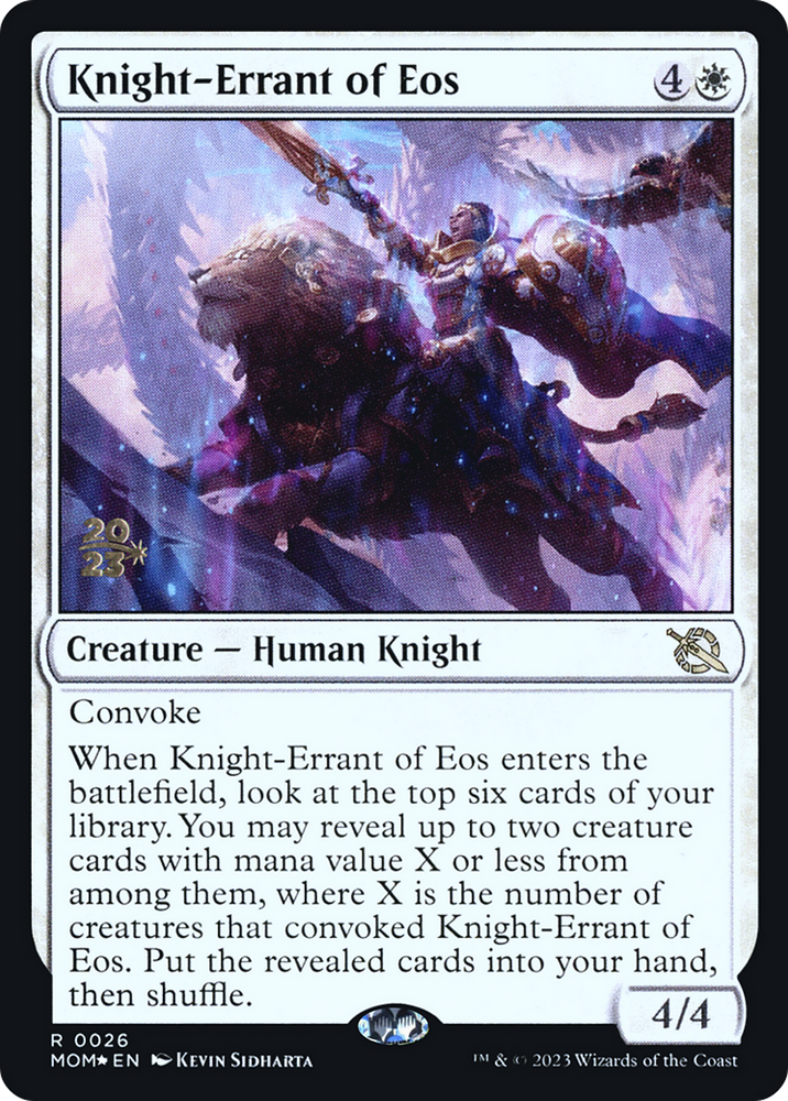 Knight-Errant of Eos [March of the Machine Prerelease Promos] Magic: The Gathering
