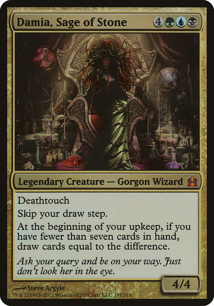 Damia, Sage of Stone (Oversized) [Commander 2011 Oversized] Magic: The Gathering