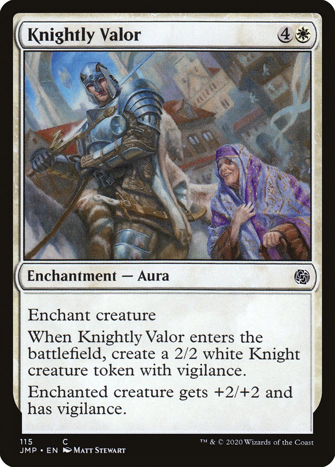 Knightly Valor [Jumpstart] Magic: The Gathering