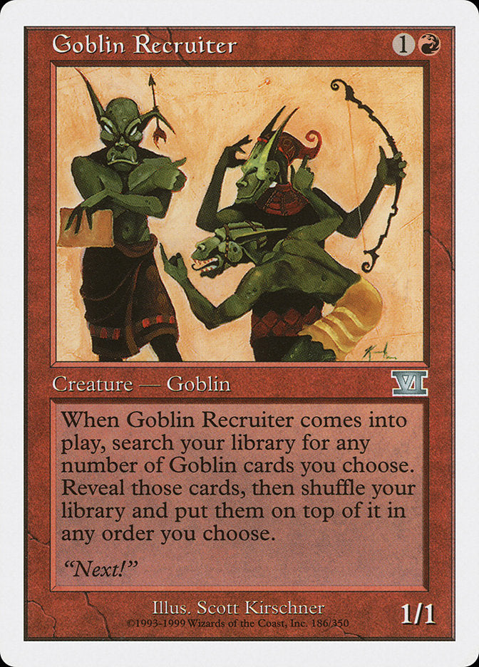 Goblin Recruiter [Classic Sixth Edition] Magic: The Gathering