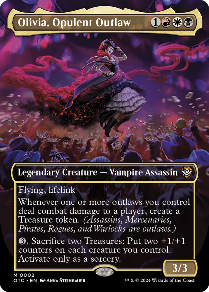 Olivia, Opulent Outlaw (Borderless) [Outlaws of Thunder Junction Commander] Magic: The Gathering