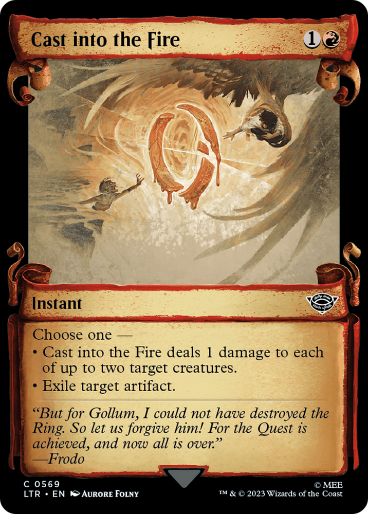 Cast into the Fire [The Lord of the Rings: Tales of Middle-Earth Showcase Scrolls] Magic: The Gathering