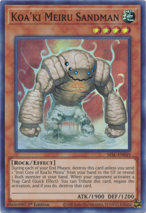 Koa'ki Meiru Sandman [SESL-EN049] Super Rare - Yugioh Cards For Your TCG Needs!