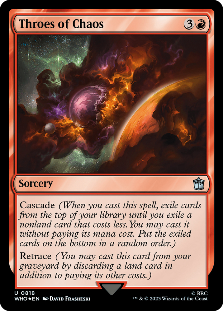Throes of Chaos (Surge Foil) [Doctor Who] Magic: The Gathering