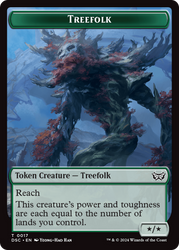 Treefolk // Spider Double-Sided Token [Duskmourn: House of Horror Commander Tokens] Magic: The Gathering
