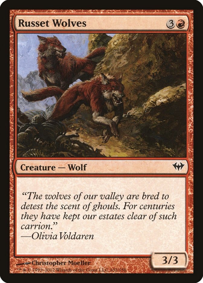 Russet Wolves [Dark Ascension] Magic: The Gathering
