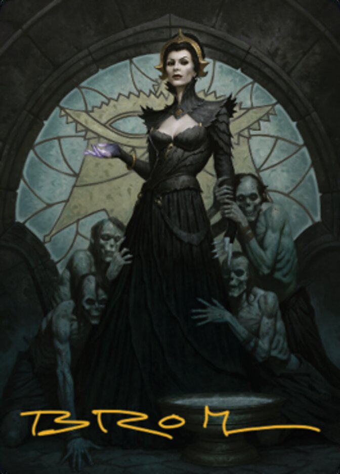 Liliana of the Veil Art Card (Gold-Stamped Signature) [Dominaria United Art Series] Magic: The Gathering