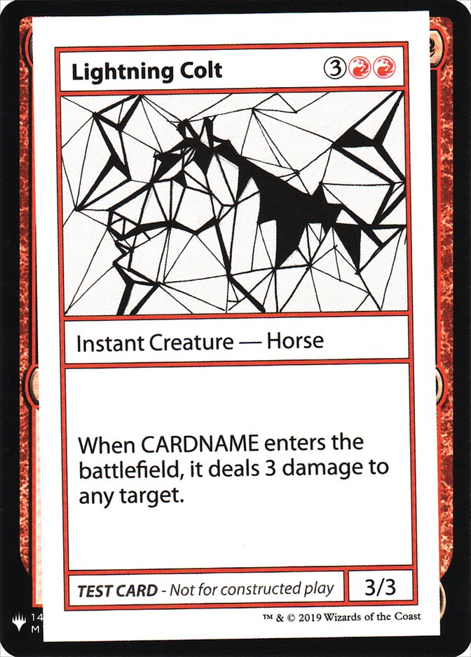 Lightning Colt [Mystery Booster Playtest Cards] Magic: The Gathering